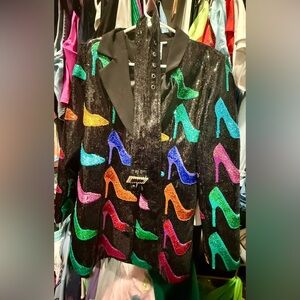 Queen of Sparkles Black Stiletto Blazer Dress!